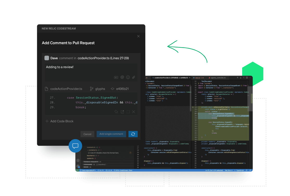 Dashboard für Code-Talks und -Review direkt an Code-Locations in der IDE