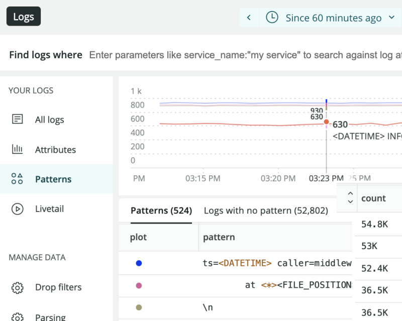 Log management in New Relic