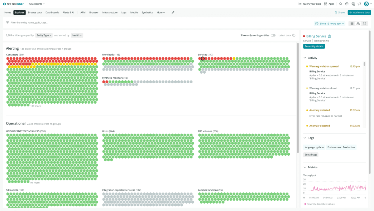 New Relic Data Explorer 