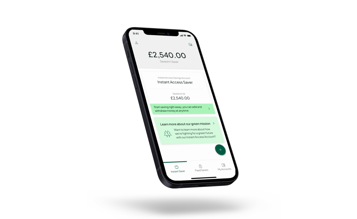 Screenshot of the Tandem Bank app